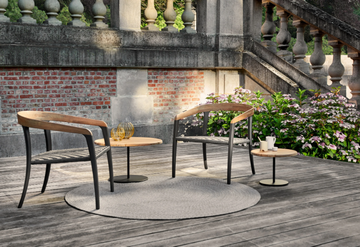 JIVE - Olefin fiber garden armchair with armrests by Royal Botania - view 3